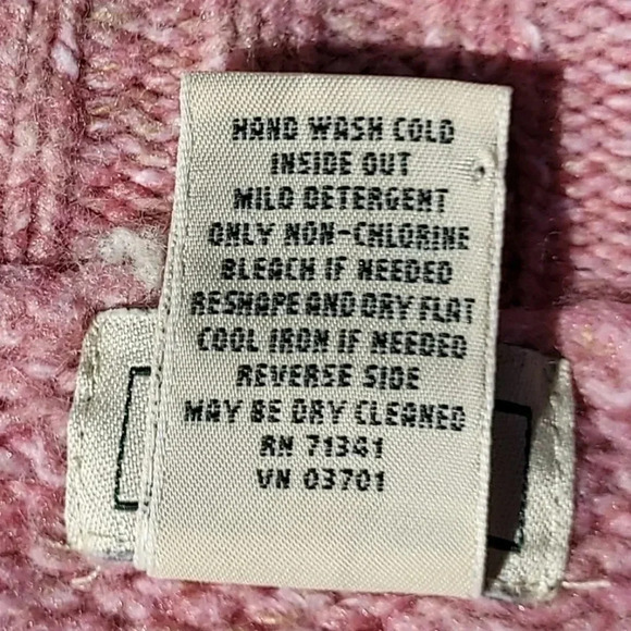 L.L. Bean Button Up Womens Wool & Cotton Blend Pink Knit Cardigan Size M-Regular - Picture 8 of 9